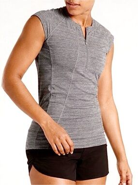 Athleta Pacifica UPF Fitted Tank Top Heather Gray Size M
